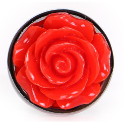 Kiotos Plug Bijou anal Alu avec Rose 6 x 2.8 cm
